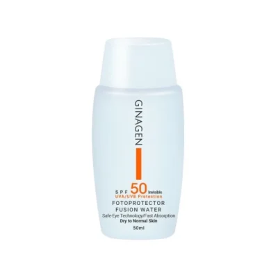 کرم ضدآفتاب بی‌رنگ ژیناژن مدل SPF50، مناسب پوست‌های معمولی و خشک، حجم 50 میلی‌لیتر