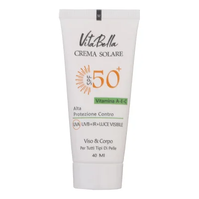 کرم ضدآفتاب بی‌رنگ ویتابلا +SPF50 مدل 001 مناسب انواع پوست، حجم 40 میلی‌لیتر