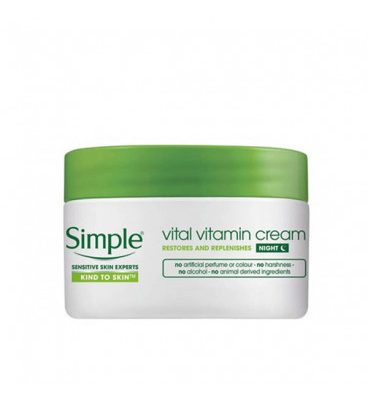کرم شب سیمپل مدل Vital vitamin حجم ۵۰ میل